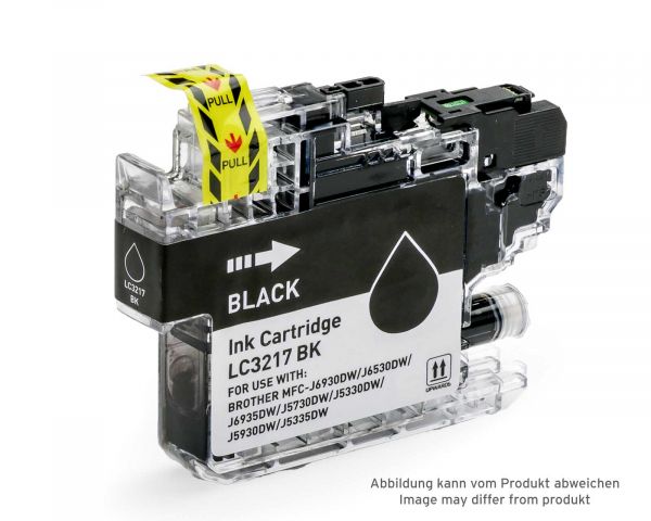 Kompatible Tintenpatrone Brother LC-3217 BK schwarz