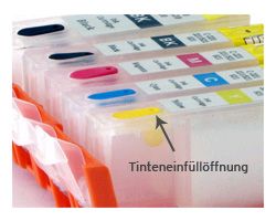 Refillable Ink Cartridges for Canon PGI-525, CLI-526 without Reset Chip