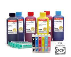 Refillable Cartridges (Kit)  T0801, T0806 with Ink (non-OEM) for Epson