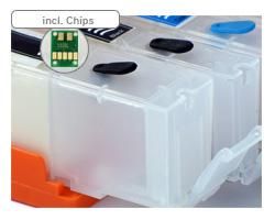 Fill In Leerpatronen für Canon PGI-550, CLI 551 mit 5x Tinte