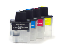 Refillable Ink Cartridges compatible with Brother LC-900