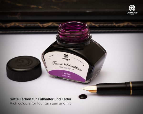 Fountain pen ink including converter, Writing ink for fountain pen, Purpur