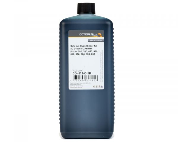 Bindere Octopus Cyan per stampante 3D ZPrinter ProJet 250, 260, 450, 460, 510, 650, 660, 850, 860