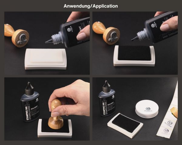 Colore del timbro del solvente, resistente all'acqua, nero