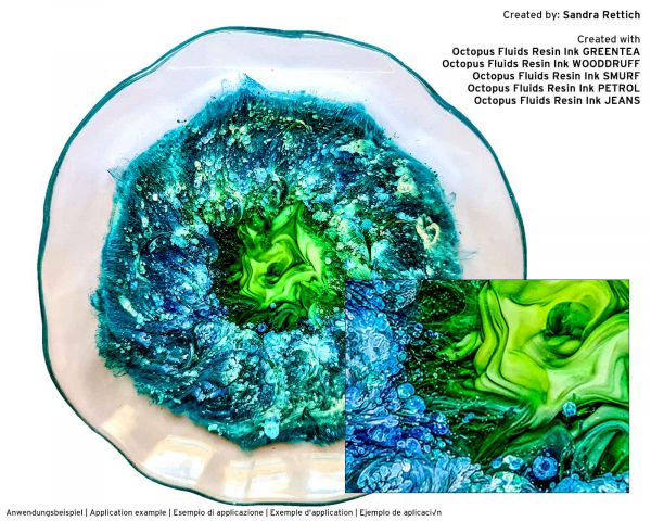 Octopus Fluids Resin Ink BOTTLE GREEN, Alcohol Ink für Epoxidharz und UV-Resin, grün