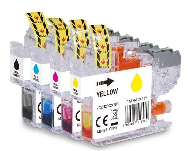 Set Kompatible Druckerpatronen für Brother LC-421 CMYK