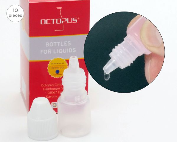 10 x 3 ml bottles for oils, dyes etc. with white cap