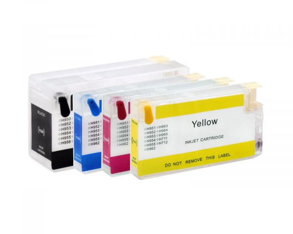 Refillable Fill In, QuickFill printer cartridges for HP 712 with chip