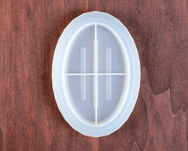 Stampo in silicone, stampo di colata per resina epossidica o resina per fare un portasapone, ovale