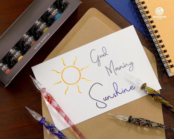 Octopus Celestial Glitzertinten Set 1, Schimmertinte für Füllfederhalter, 6 × 10 ml