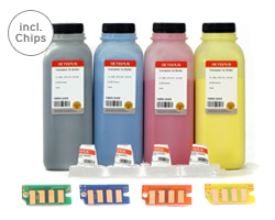 Kit di toner a colori Xerox Phaser 6000, 6010, WorkCentre 6015 con imbuti e chip Kit di toner a colori Xerox Phaser 6000, 6010, WorkCentre 6015 con imbuti e chip