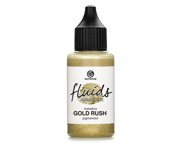 Octopus Fluids Alcohol Ink GOLD RUSH for fluid art and resin, metallic gold