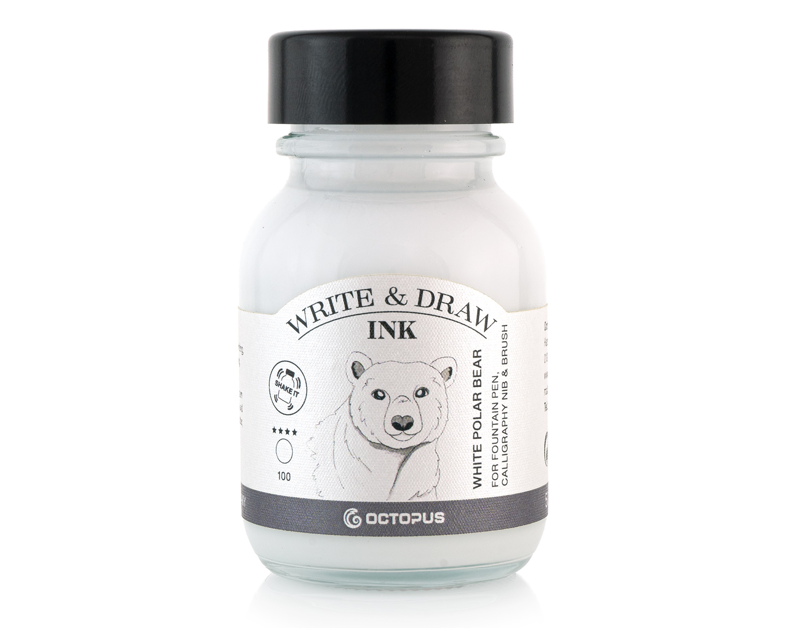 Write and Draw Ink 100 White Polar Bear, inchiostro stilografica e disegno