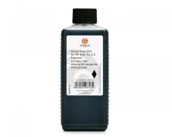 InkJet Nachfülltinte kompatibel für 900 für HP 45si, TIJ 2.5 Patronen, schwarz, dye, wässrig, für sa