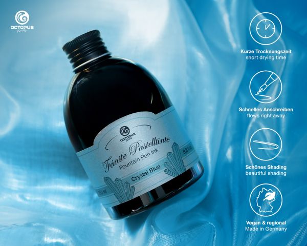 Fountain pen ink Pastel Blue "Crystal Blue"