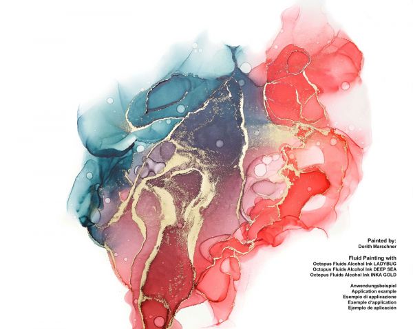 100 ml Octopus Fluids Alcohol Ink BROWNIE, Alkoholtinte für Fluid Art und Resin, braun