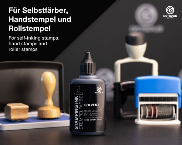 Colore del timbro del solvente, resistente all'acqua, nero