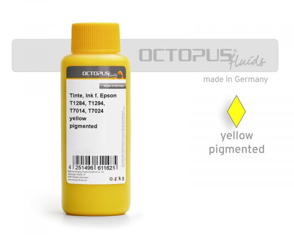 Octopus Ink for Epson T1284, T1294, T7014, T7024 pigm. yellow