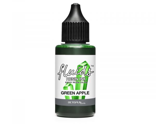 Octopus Fluids Resin Ink GREEN APPLE, Alcohol Ink for Epoxy Resin and UV Resin, green