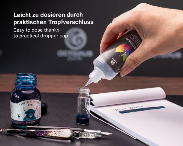 Colourless writing ink, extender for fountain pen inks for mixing and deluting 100 ml