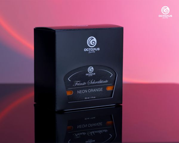 Highlighter ink including converter for fountain pens, fluorescent neon orange