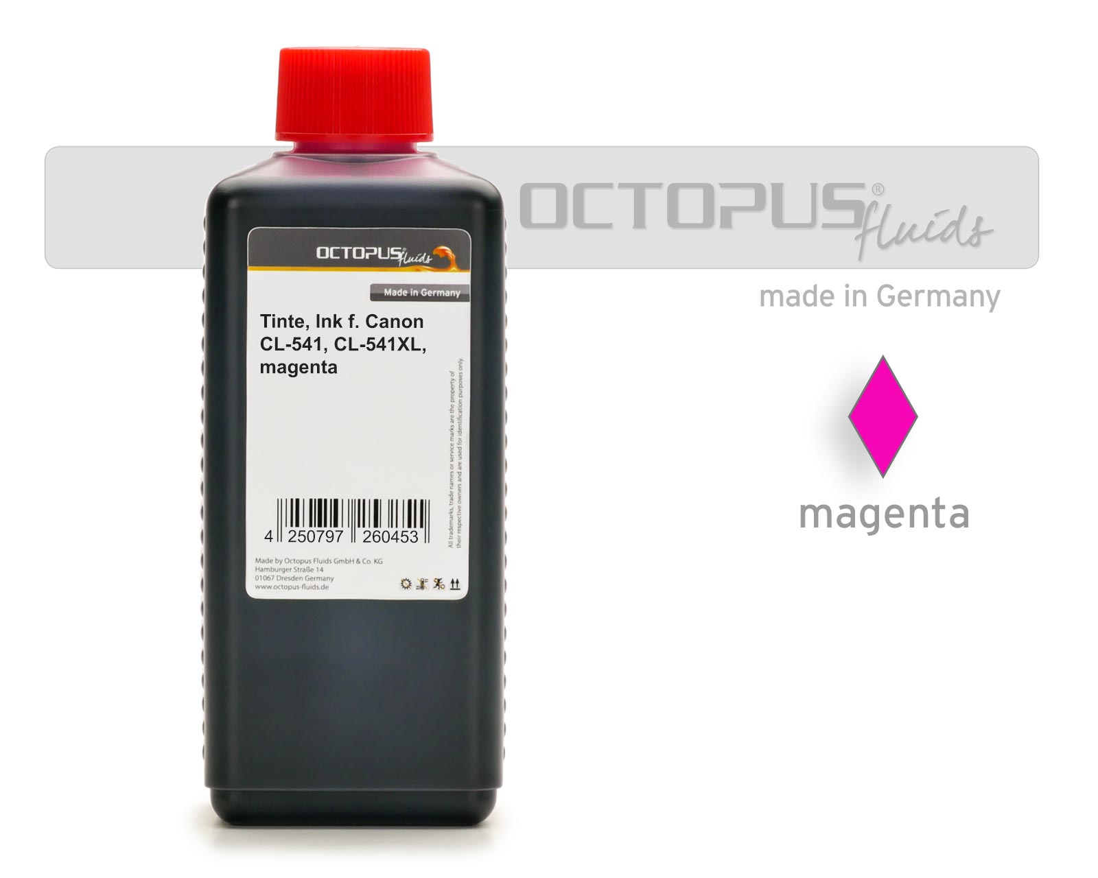 Octopus Ink for Canon CL-541, CL-541XL magenta