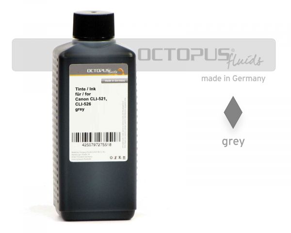 Nachfülltinte für Canon CLI-521, CLI-526 Druckerpatronen grau 25 L