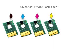 Chip Set per HP 980 cartucce D8J07A-D8J10A nero