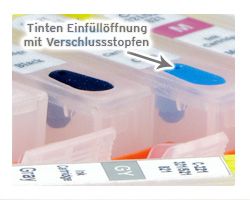 Fill In Set ersetzt Canon PGI-525 BK, CLI-526 incl. grauer Patrone