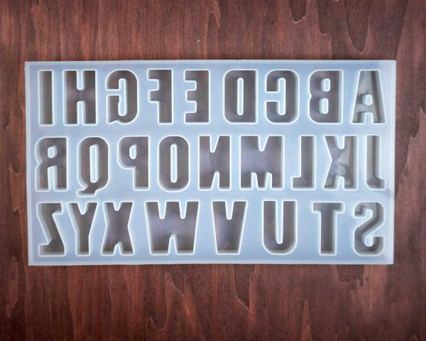 Silikonform, Gießform für Epoxidharz bzw. Resin zur Anfertigung von Buchstaben groß XXL