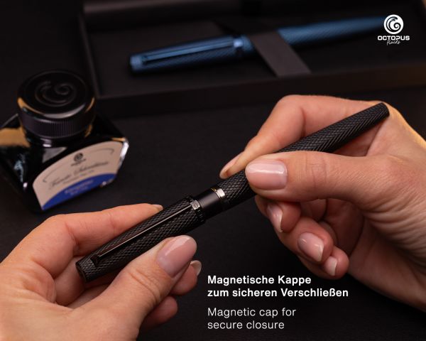 Füllhalter Diplomat Viper schwarz mit Schreibtinte, Stärke F/M