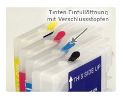 Refillable Ink cartridges compatible with Brother LC-1000 with Printer Ink