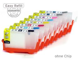 Fill In cartridges for Canon CLI-65 for Pixma Pro 200, without chips