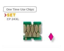 Single-use chip for Epson 24 magenta XL cartridge (non-OEM)