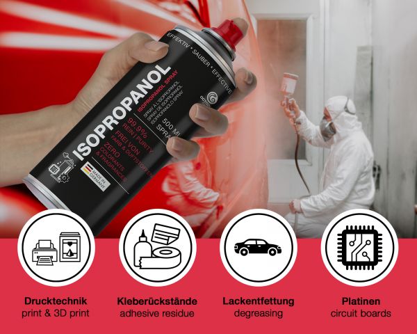 OCTOPUS 99,9% Isopropanol Spray für präzise und schonende Reinigung, 500 ml Reiniger und Fettlöser
