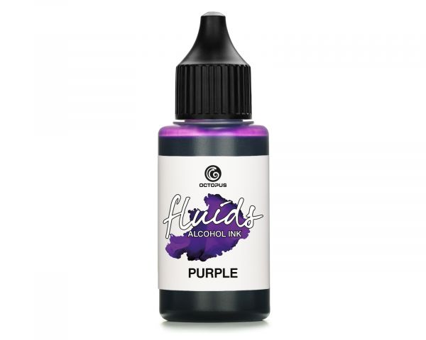 Octopus Fluids Alcohol Ink PURPLE for fluid art and resin, violett