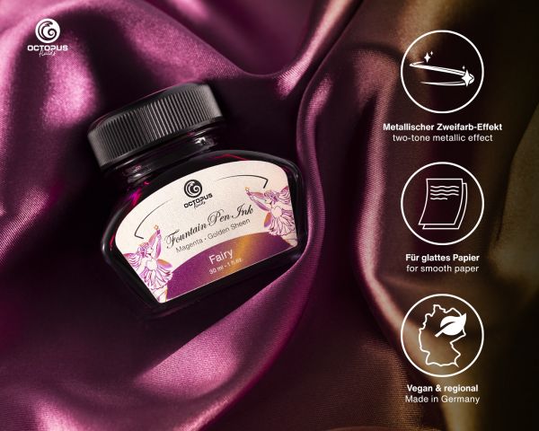 Fountain Pen Ink Sheen with converter, Fairy, Violet, 30 ml