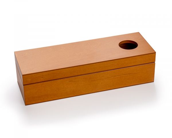 DIPLOMAT elegante scatola in legno di ciliegio per stilografica con vetro d'inchiostro