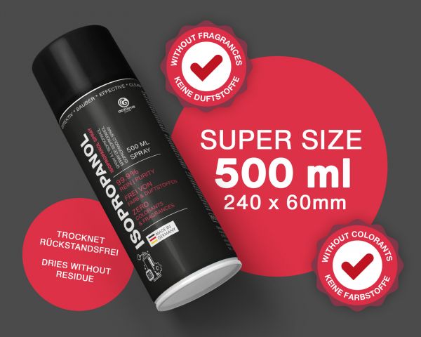 OCTOPUS 99,9% Isopropanol Spray für präzise und schonende Reinigung, 500 ml Reiniger und Fettlöser