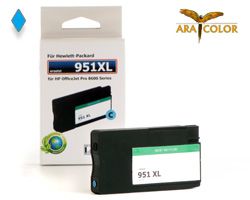ARA COLOR remanufactured HP 951 XL Druckerpatrone cyan für Officejet Pro (non OEM)