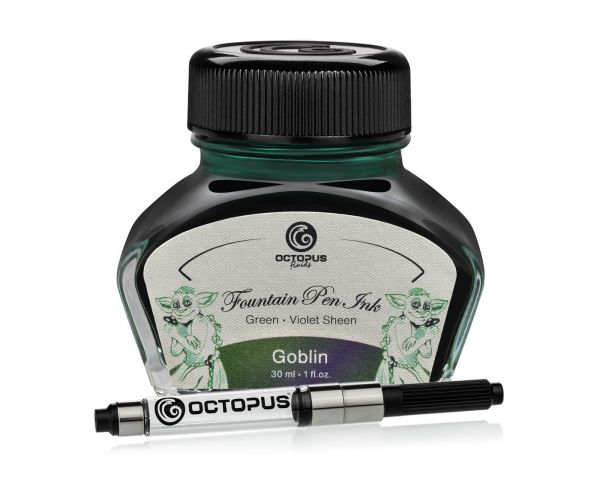 Fountain Pen Ink Sheen with converter, Goblin, Green, 30 ml