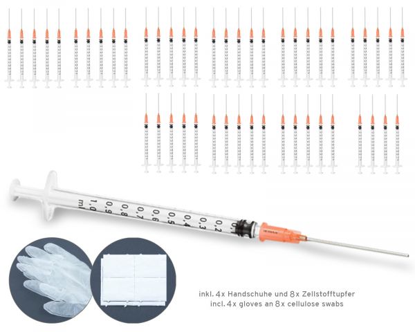 25 Refill syringes 1ml with blunt needle