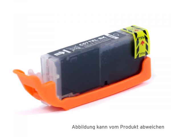 Compatible ink cartridge replacing Canon CLI-571 BK black cartridges inclusive chip