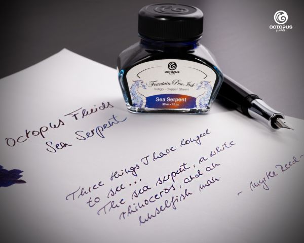 Fountain Pen Ink Sheen, Sea Serpent, Blue, 30 ml