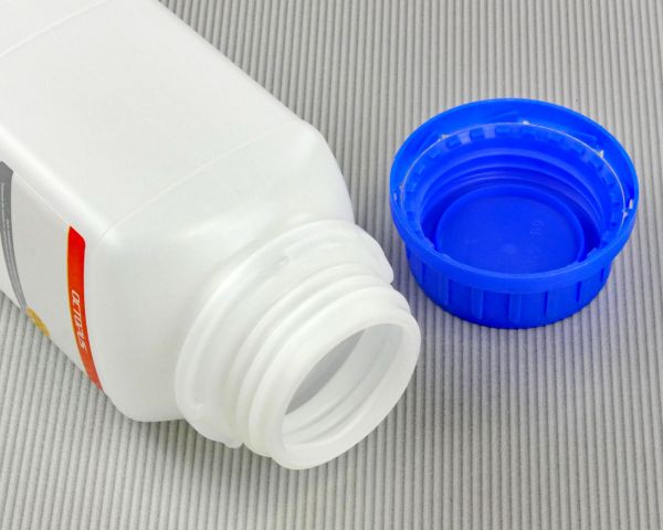 5x 500 ml Wide neck bottle with screw cap, chemical bottle, laboratory bottle HDPE, natural colour