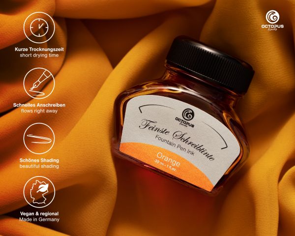 Füllhaltertinte, Schreibtinte für Füllhalter, Füllertinte Orange