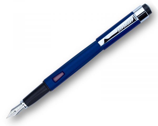Penna stilografica Diplomat Magnum Indigo Blue con inchiostro da scrittura e convertitore, M-nib in acciaio inox