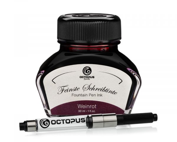 Fountain pen ink including converter, Writing ink for fountain pen, Weinrot