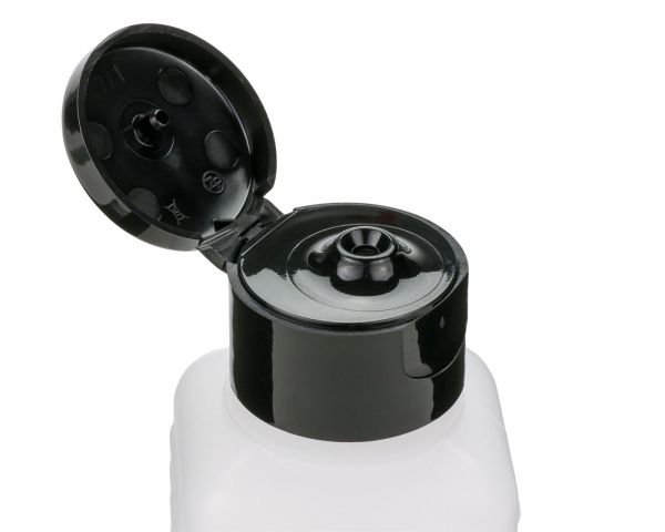 10 x 50 ml HDPE plastic bottles with black turn-up lid caps