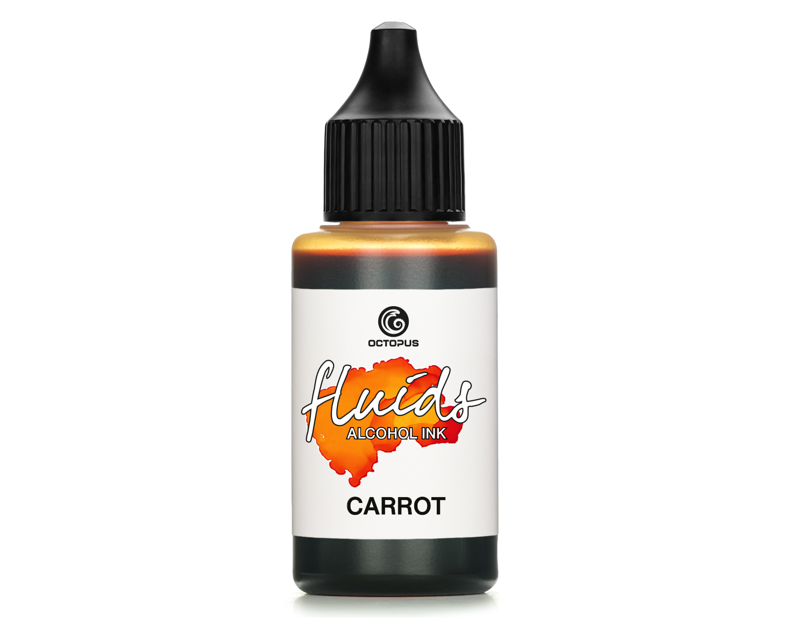 Fluids Alcohol Ink CARROT, Inchiostro ad alcohol per Fluid Art, argilla polimerica e Resin Art, arancione